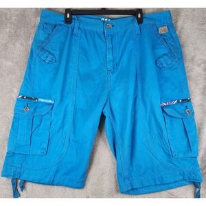 COOGI Shorts Mens Size 40 Blue Embroidered Logo Y2K Streetwear Baggy Cargo